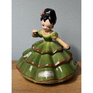 Josef Originals Mexico Figurine Little Internationals Green Dress